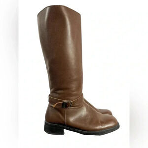 💥HOST PICK💥 Martino Brown Leather Tall Boots Made In Quebec Size 6
